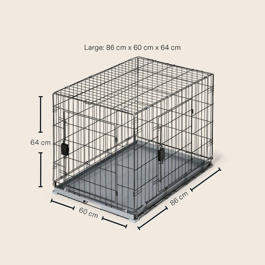 Snooza – Dog – 2 in 1 – Convertible Graphite Training Crate