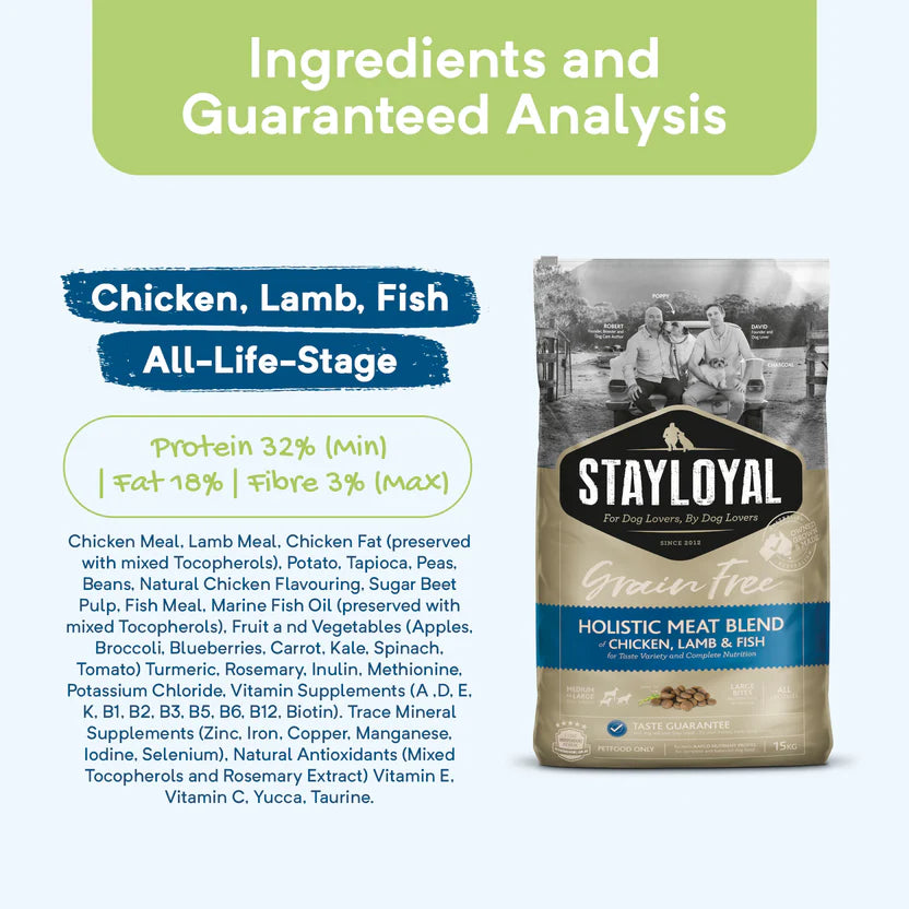 Stay Loyal – Holistic Meat Blend of Chicken, Lamb & Fish – GRAIN FREE