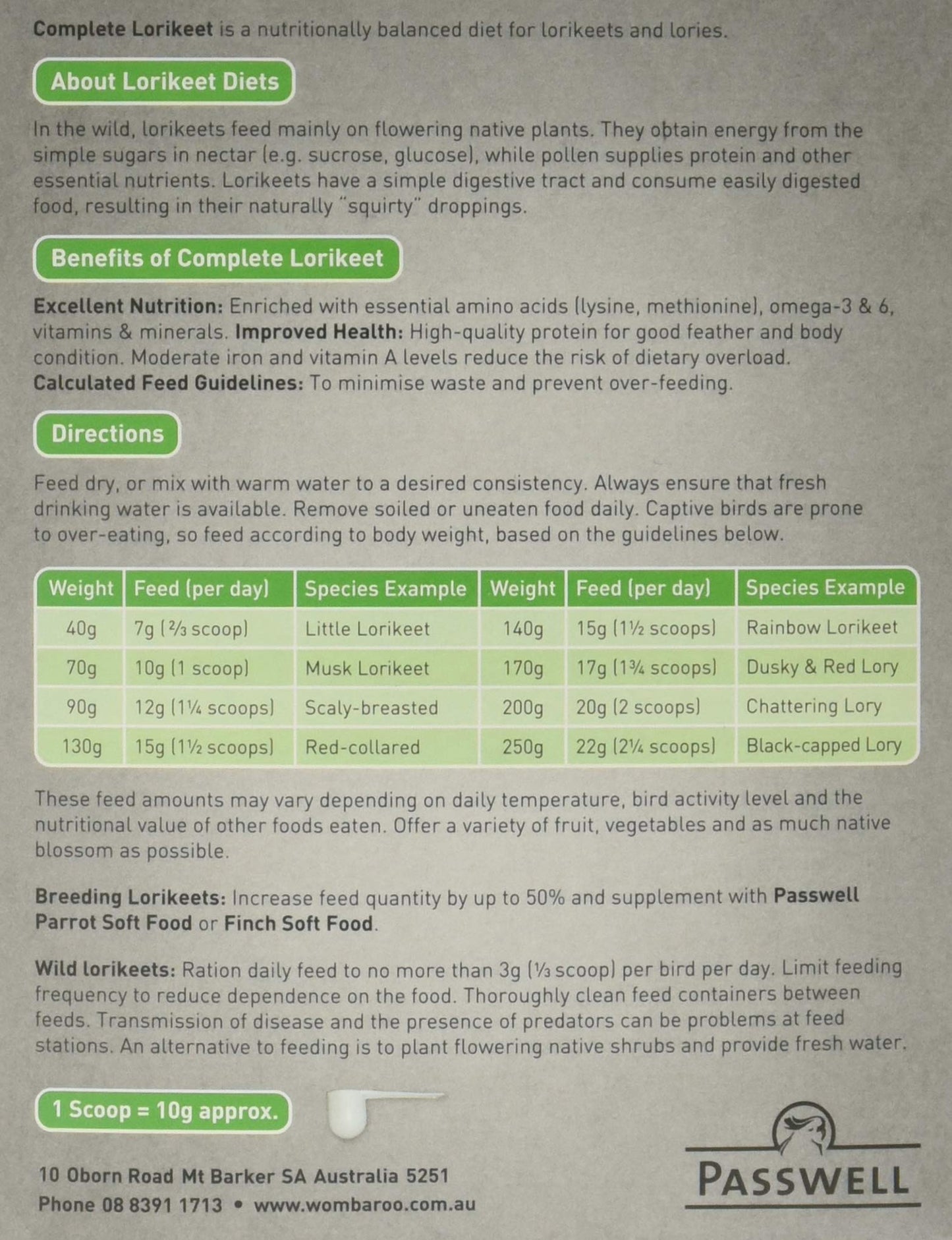 Passwell – Complete Lorikeet