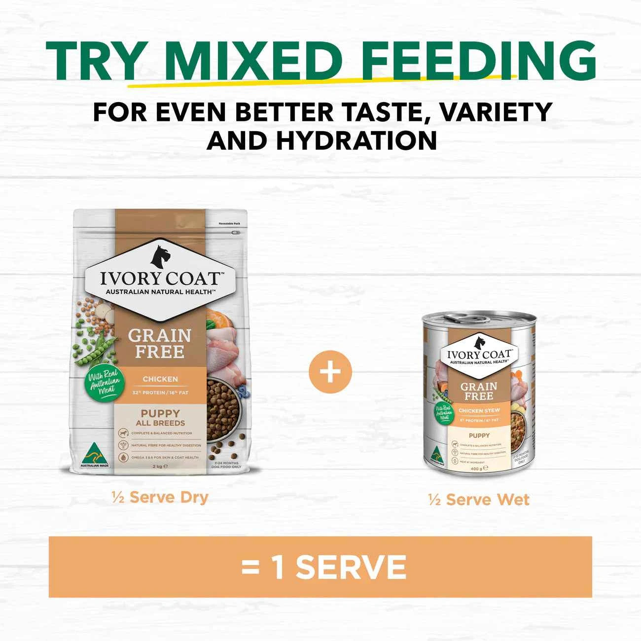Ivory Coat – Puppy – GRAIN FREE – Chicken