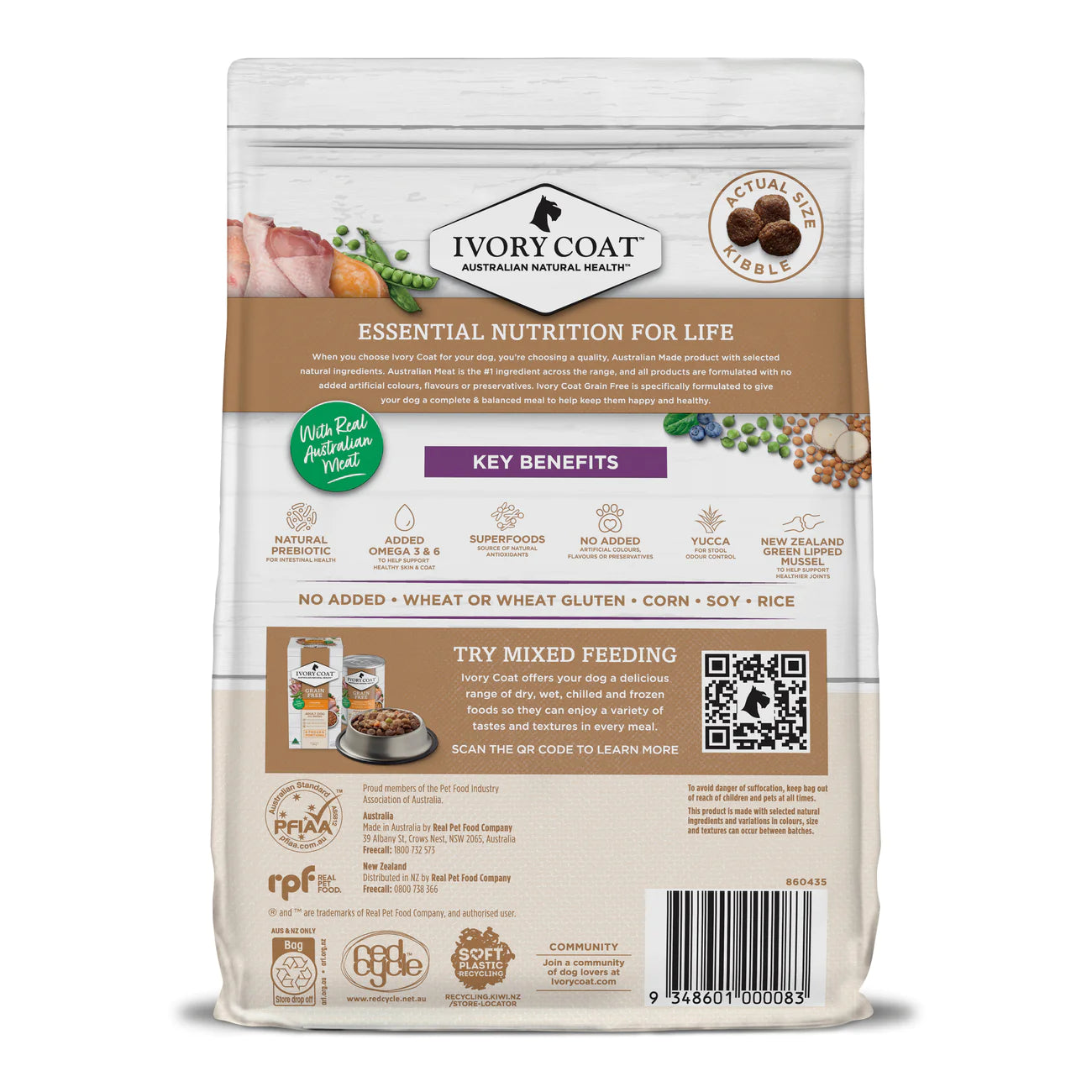 Ivory Coat – Mature Dog – GRAIN FREE – Turkey