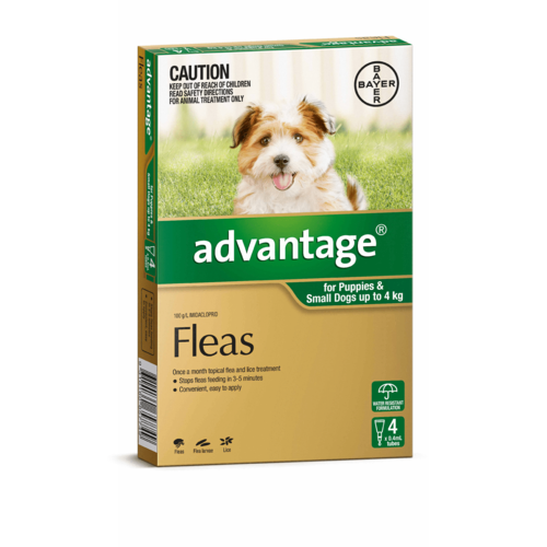Advantage Fleas – Puppies & Small Dogs up to 4kg