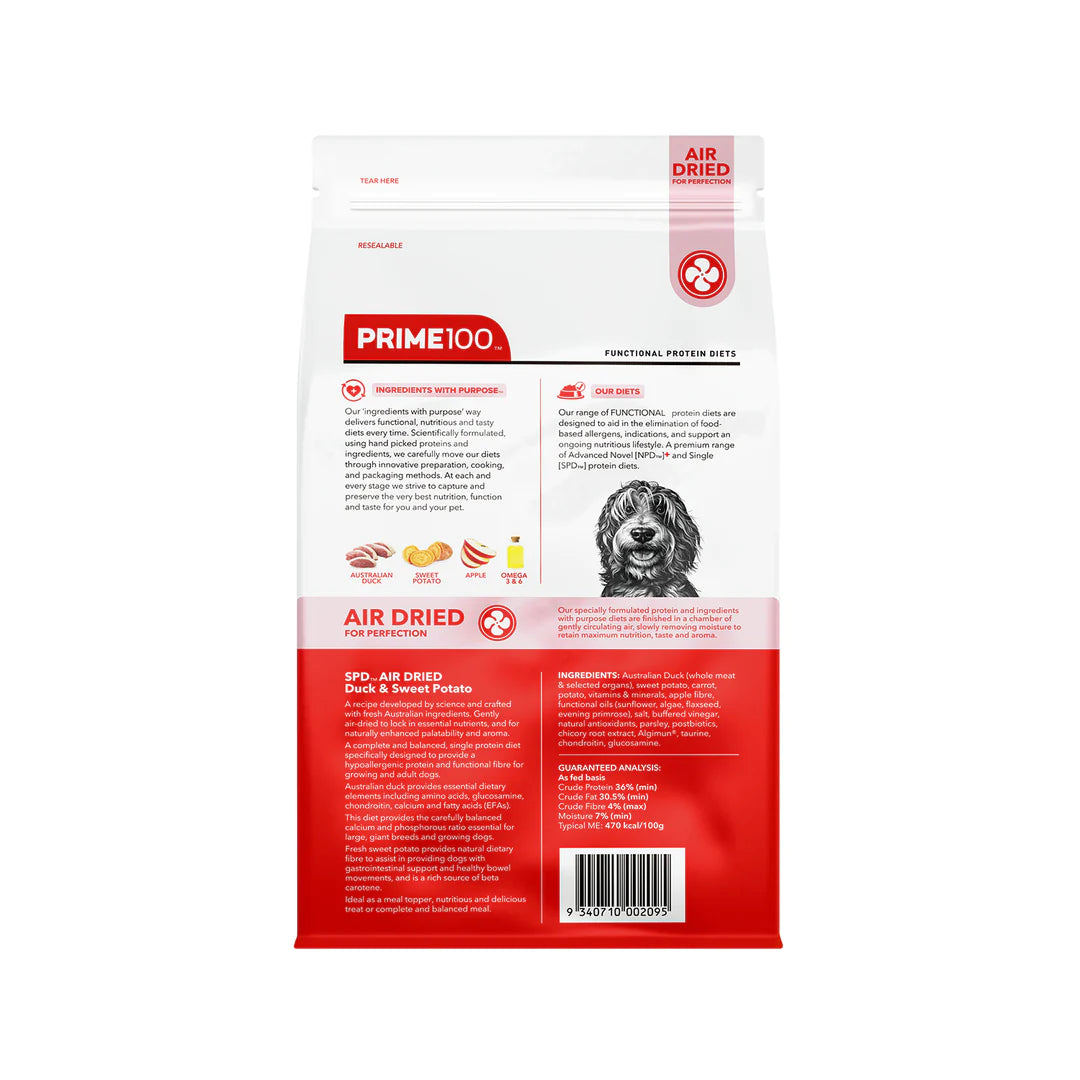 Prime100 – SPD Air Dried – Duck & Sweet Potato