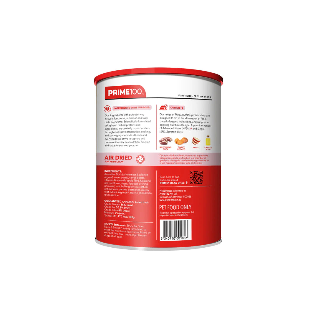 Prime100 – SPD Air Dried – Duck & Sweet Potato
