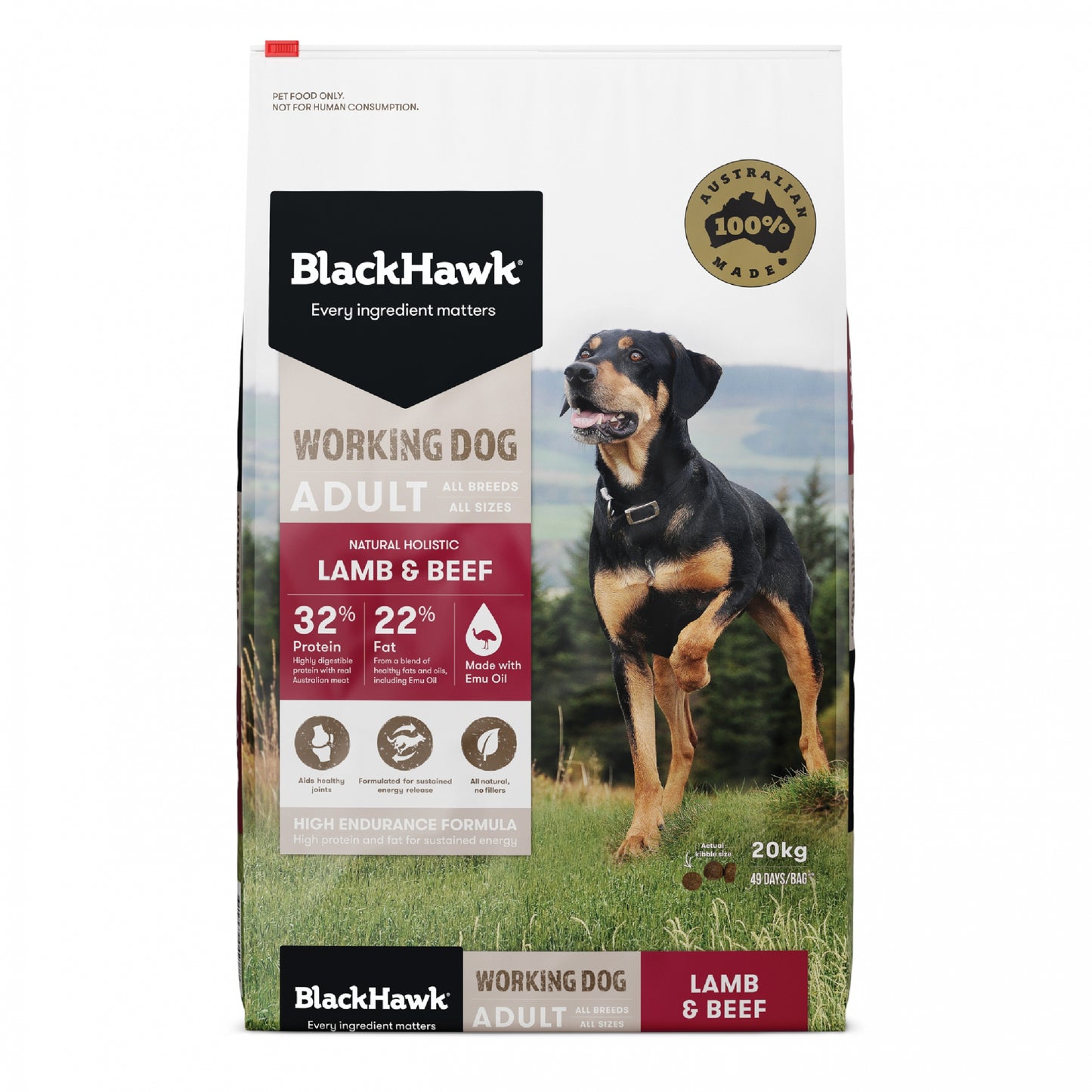 Black Hawk – Working Dog – Lamb & Beef