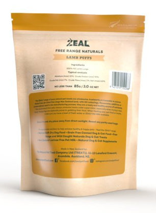 Zeal – Free Range Naturals – Lamb Puffs