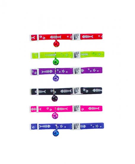 Beau Pets – Cat Collar Reflective – Fish/Paw/Star