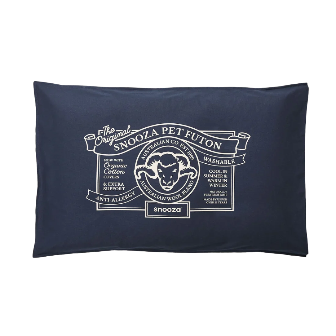 Snooza – Organic Futon Replacement Cover – Blue