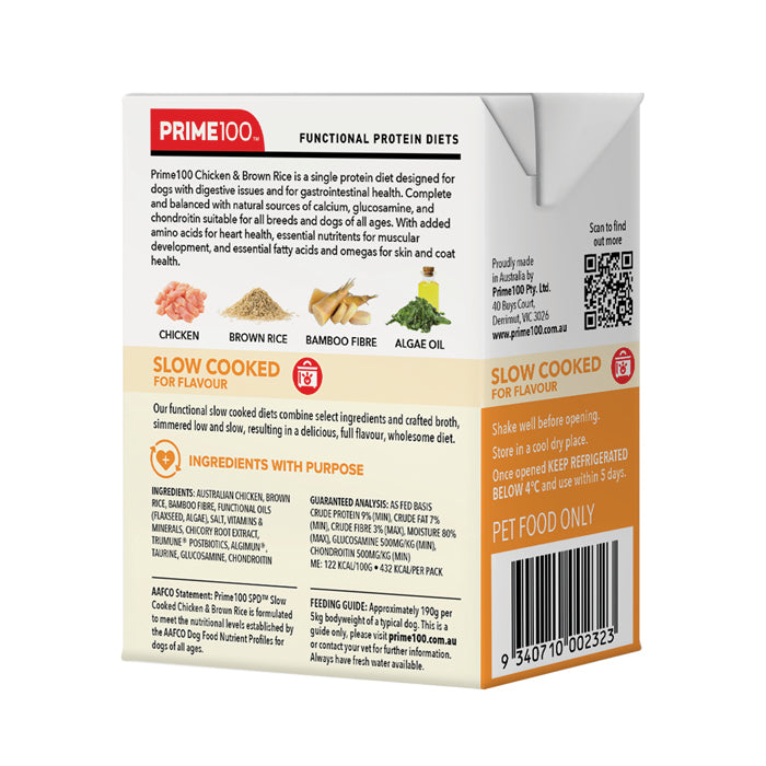 Prime100 – SPD Slow Cooked – Chicken & Brown Rice