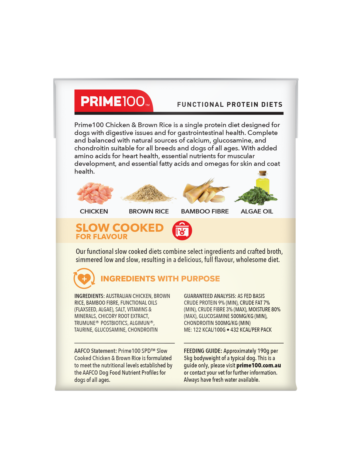 Prime100 – SPD Slow Cooked – Chicken & Brown Rice