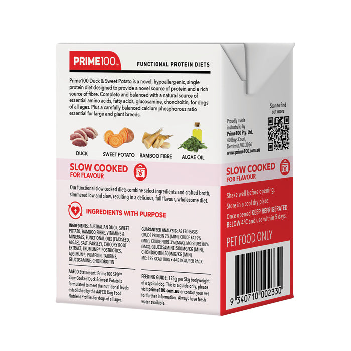 Prime100 – SPD Slow Cooked – Duck & Sweet Potato