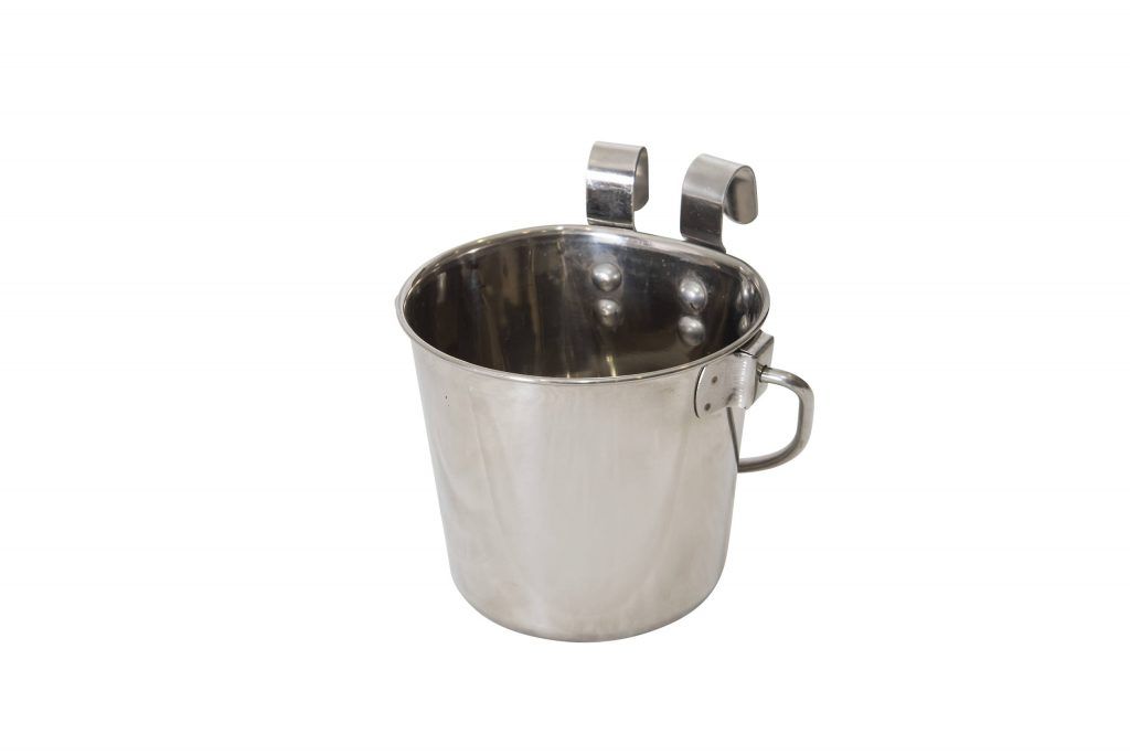 Superior Pet – Stainless Steel Flat Sided Bucket.