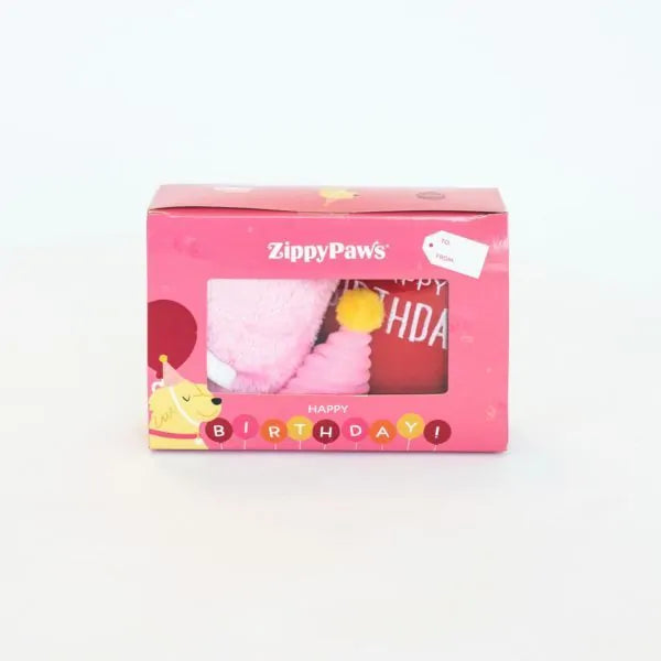 Zippy Paws – Birthday Box – 3 Piece – Pink