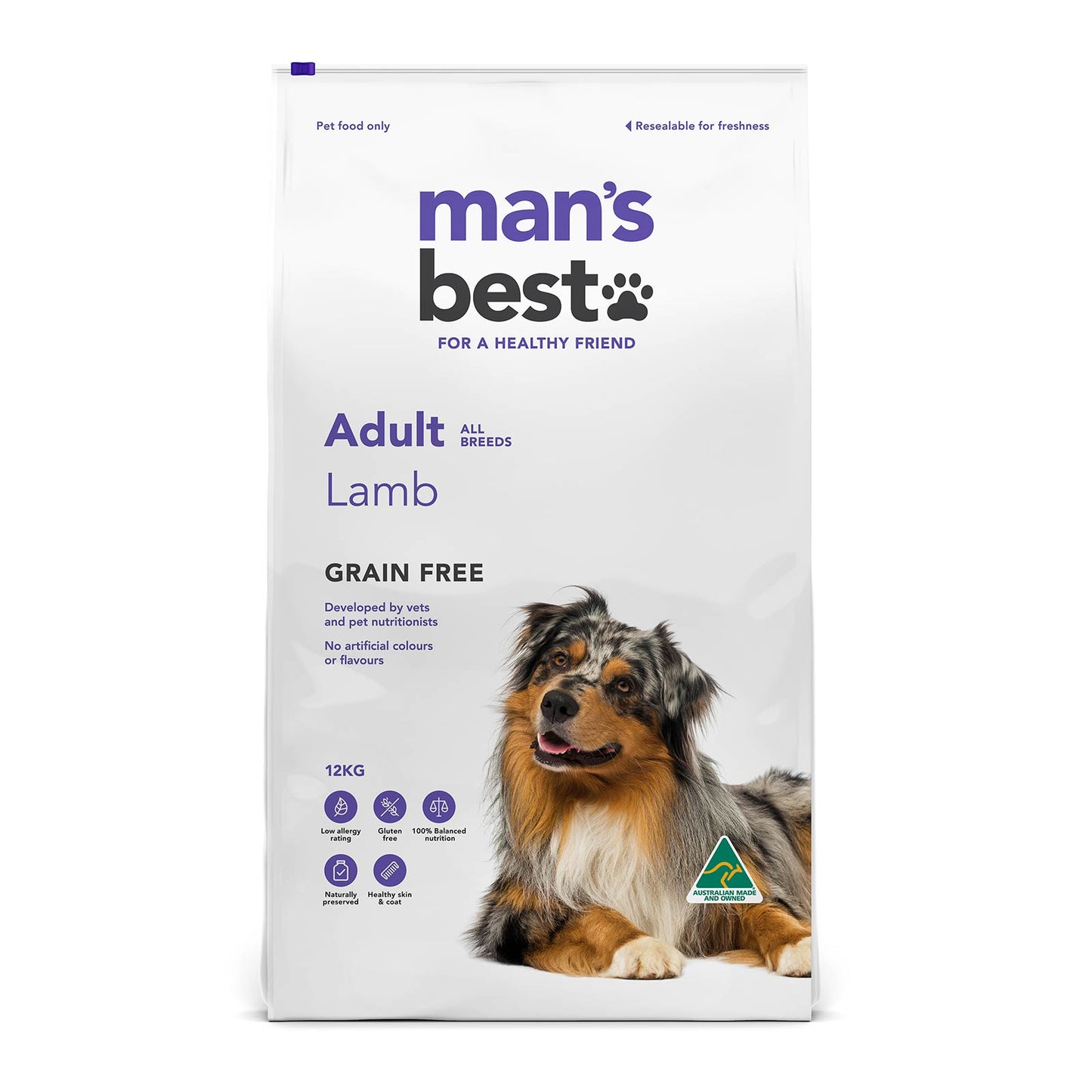 Man’s Best – Adult Dog – GRAIN FREE – Lamb