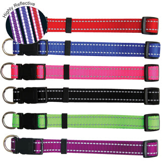 Beau Pets – Reflective Nylon Adjustable Collar