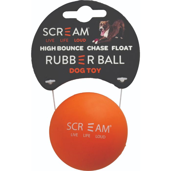 Scream – Rubber Ball – Loud Orange – Medium – 6cm