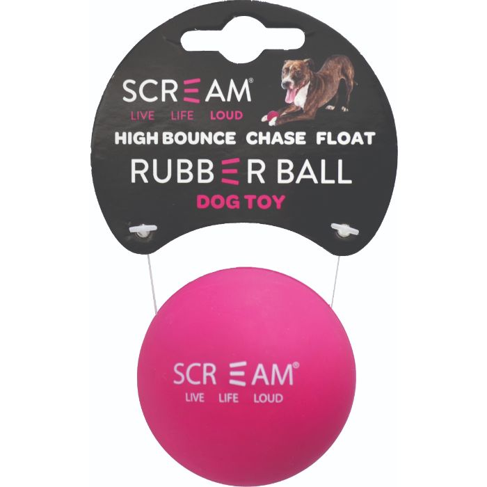 Scream – Rubber Ball – Loud Pink – Medium – 6cm