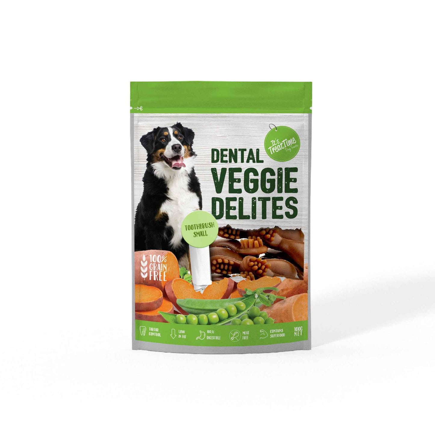 It’s Treat Time – Dental Veggie Delights – Toothbrush Small