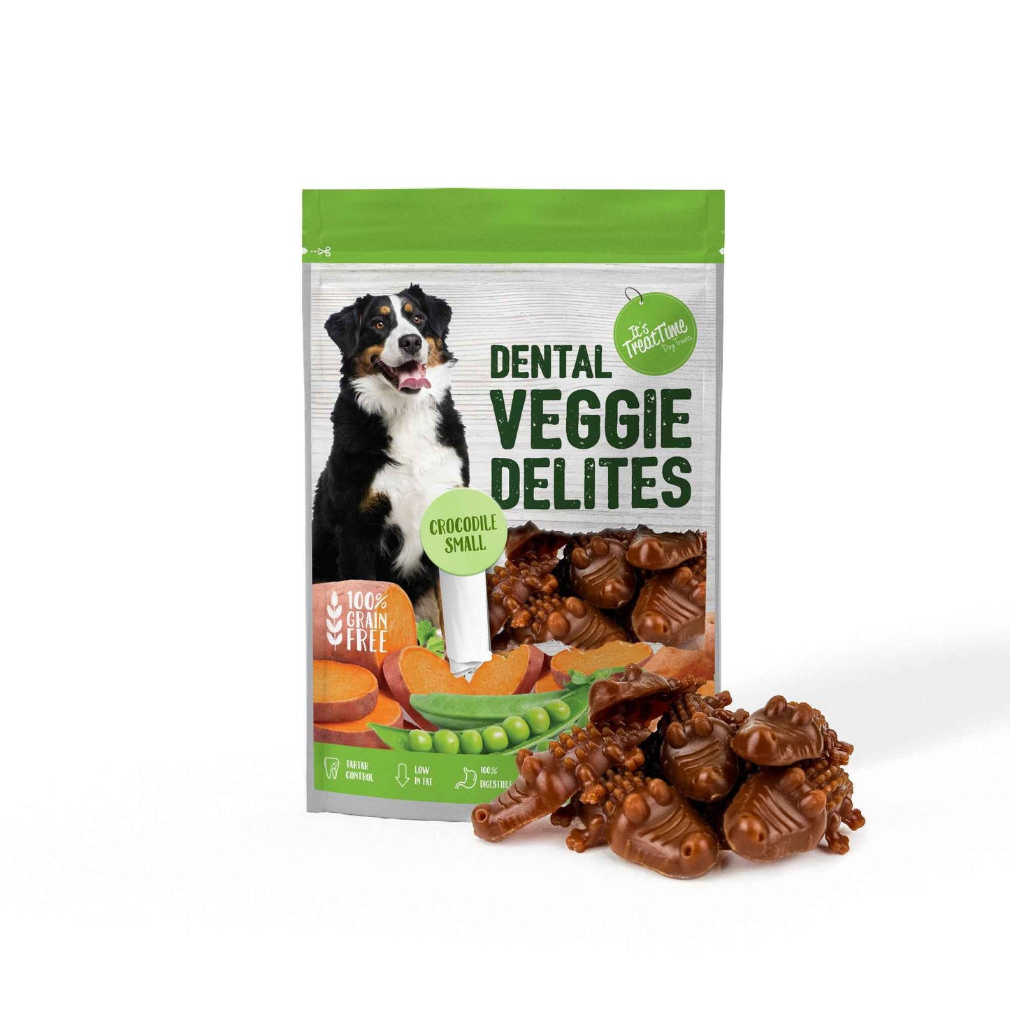 It’s Treat Time – Dental Veggie Delights – Crocodile Small