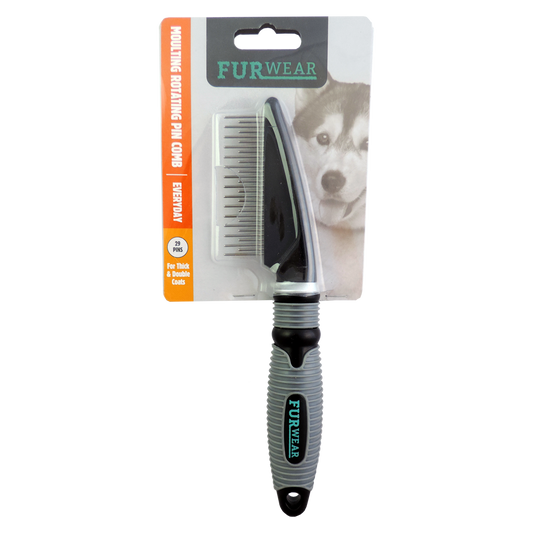 Furwear – Everyday – Moulting Rotating Pin Comb – 29 Pins