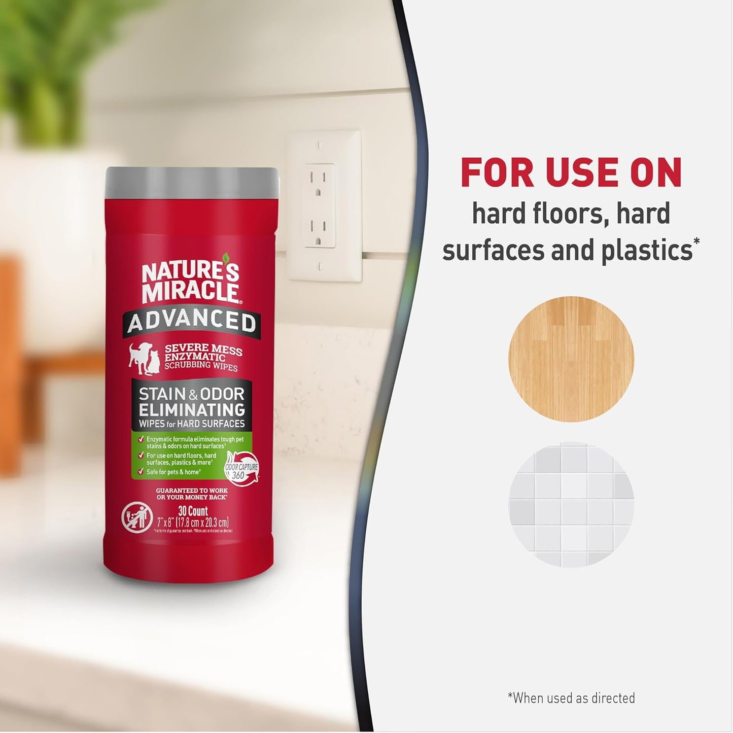 Nature’s Miracle – Advanced Stain & Odour Eliminating Wipes