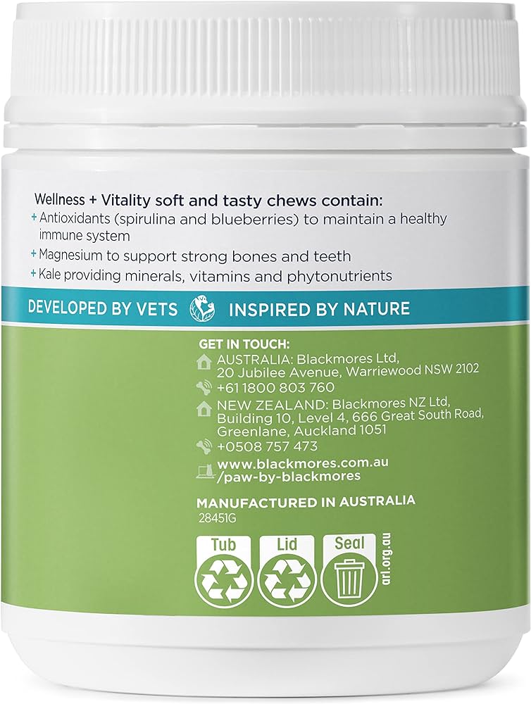 PAW by Blackmores Wellness + Vitality Multivitamin Chews