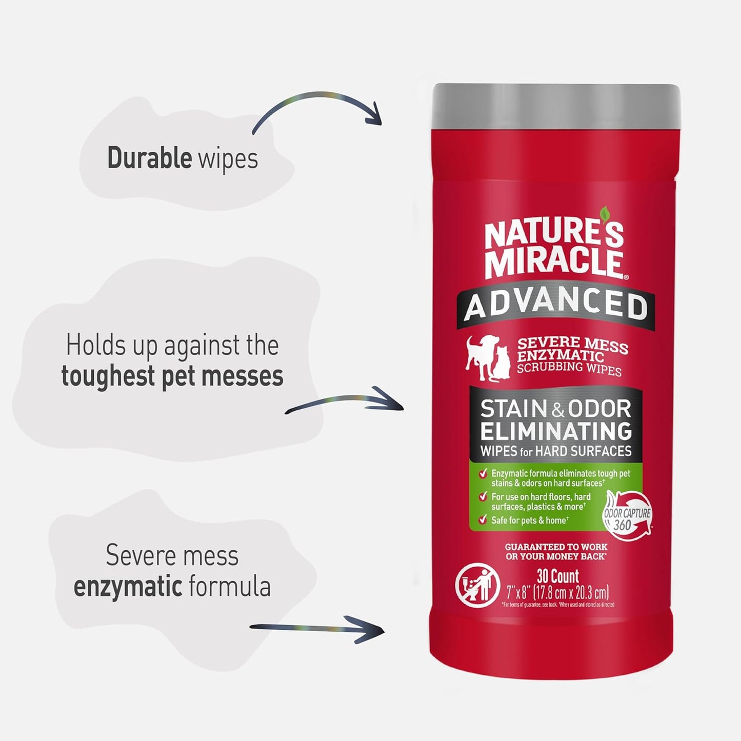 Nature’s Miracle – Advanced Stain & Odour Eliminating Wipes