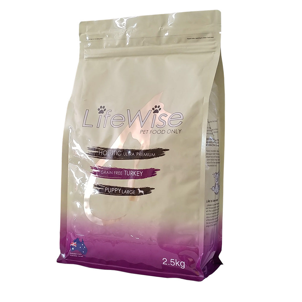 LifeWise – Puppy Stage 3 – GRAIN FREE – Turkey – Large Bites