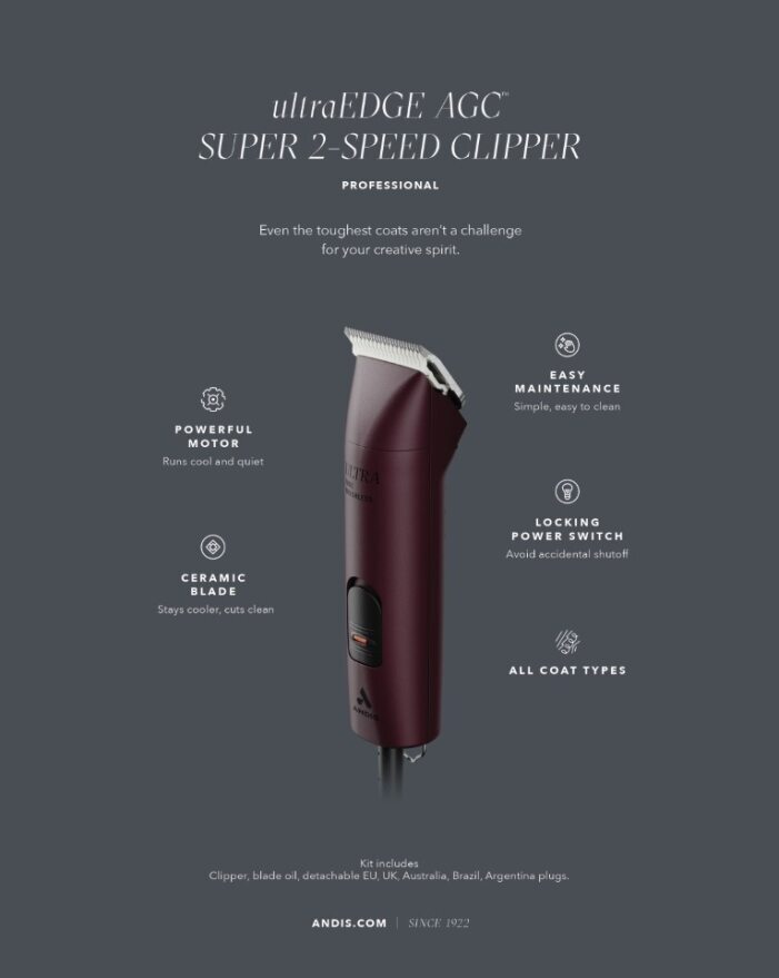 Andis – UltraEdge AGC – Super 2-Speed Clipper – Burgundy