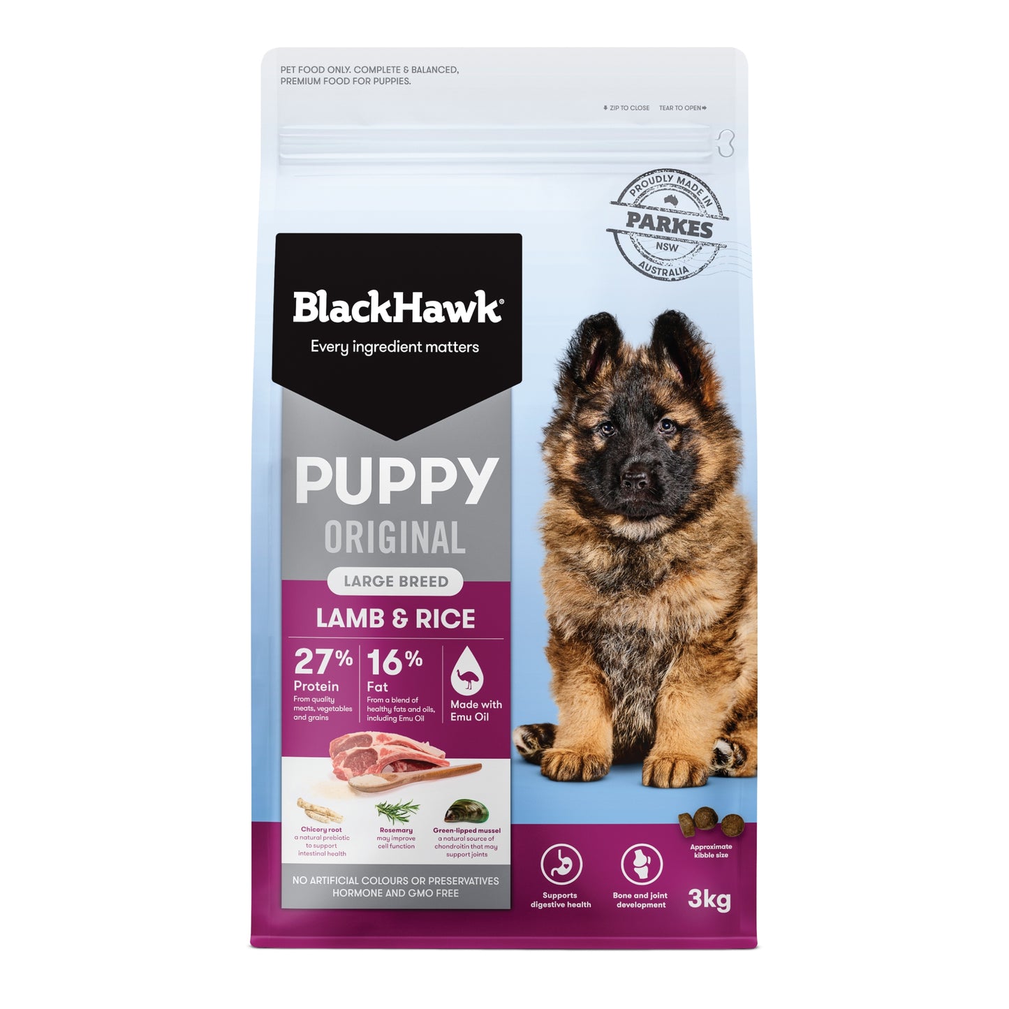 Black Hawk – Puppy – Large Breed – Lamb & Rice
