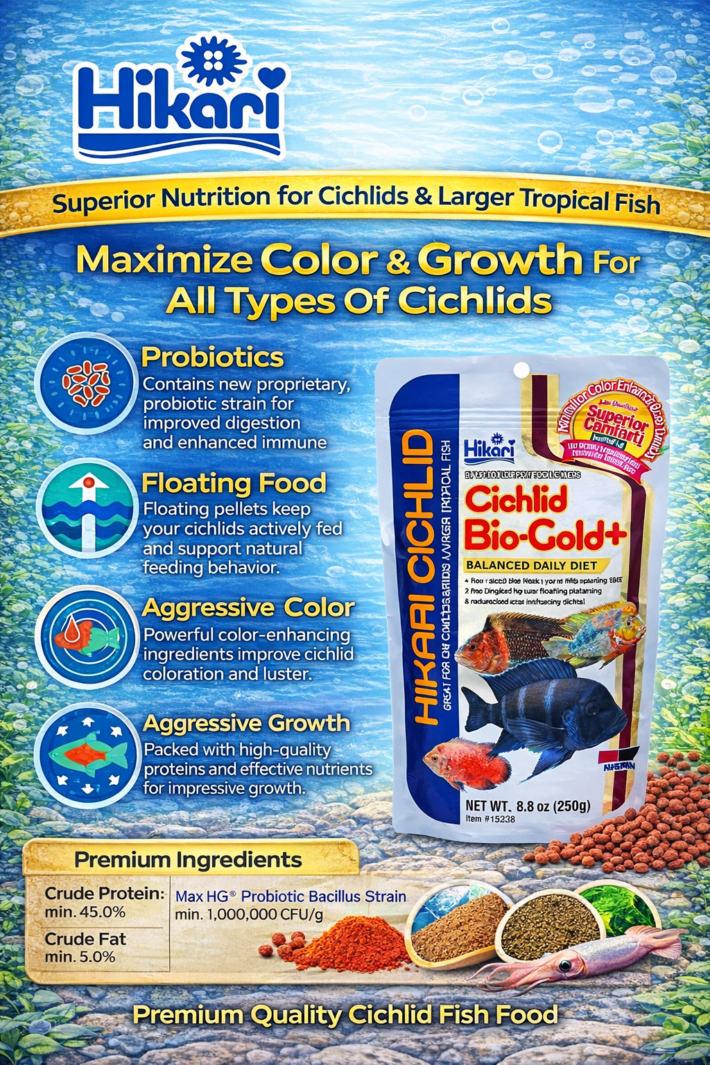 Hikari – Cichlid – Bio Gold Plus