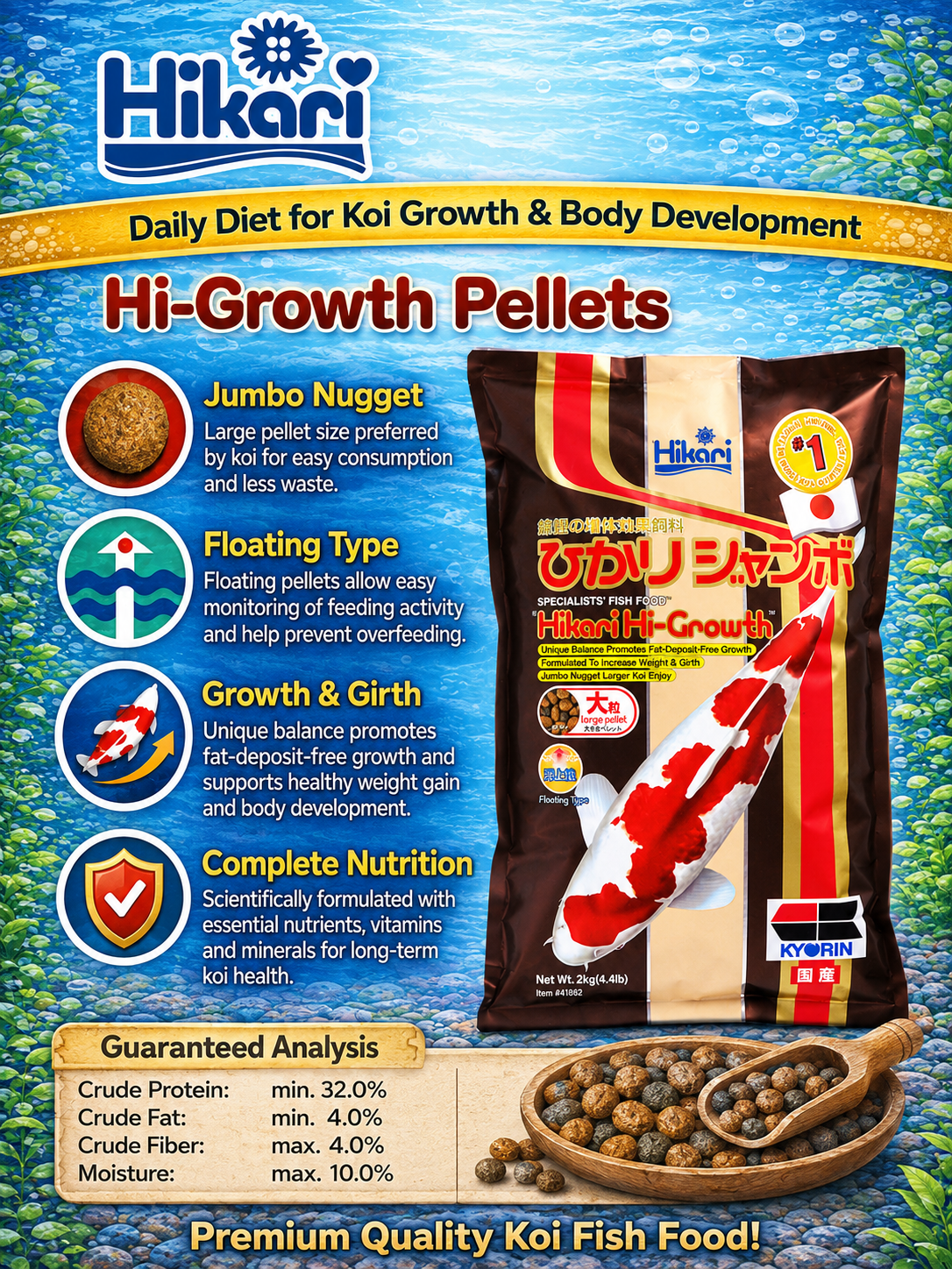 Hikari – Hi-Growth Pellets