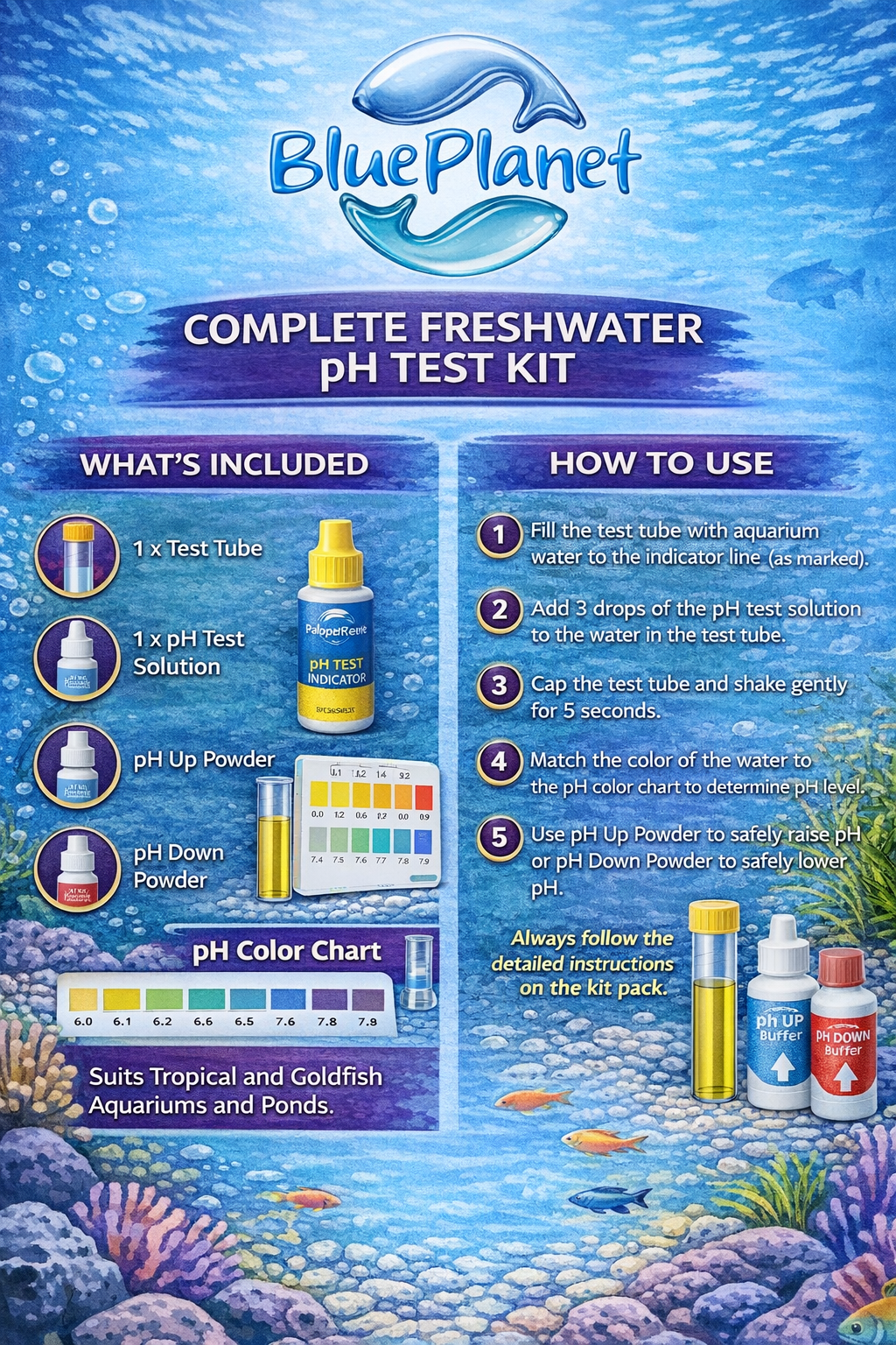 Blue Planet – Freshwater PH Test Kit