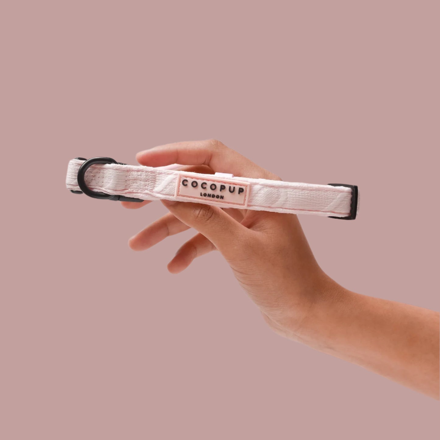 Cocopup London – LUXE Dog Collar – Baby Pink Heart