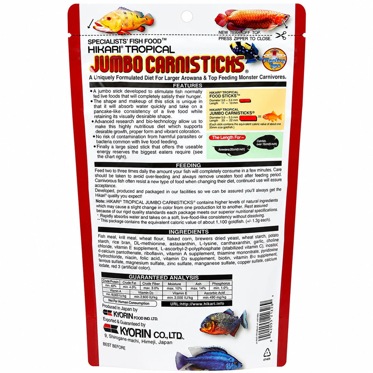 Hikari – Jumbo Carnisticks