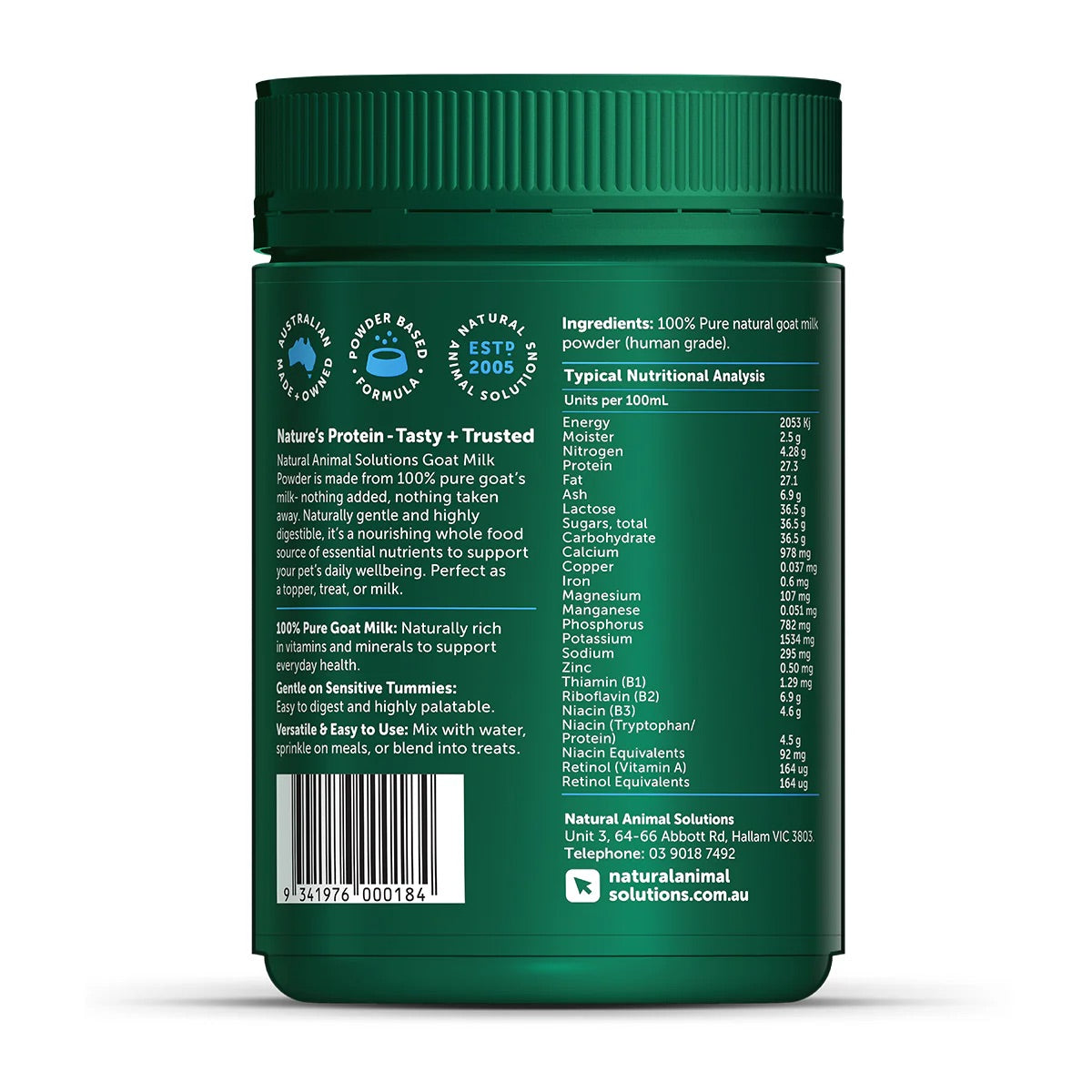 Natural Animal Solutions – Goat Milk Powder