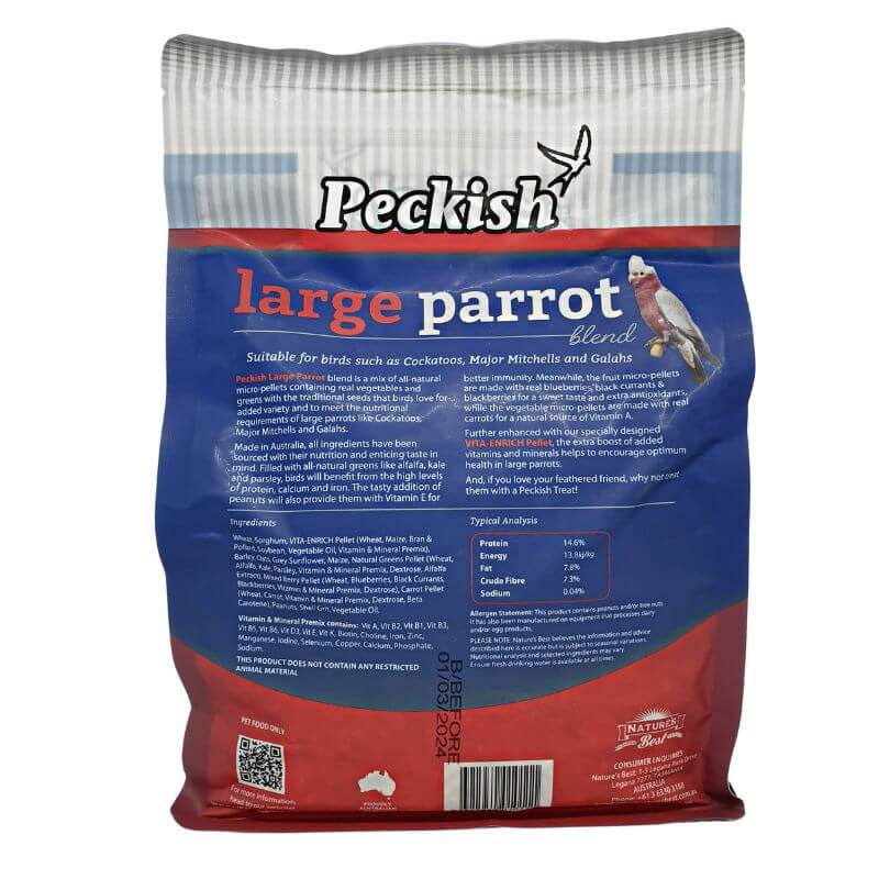 Peckish – Large Parrot Blend