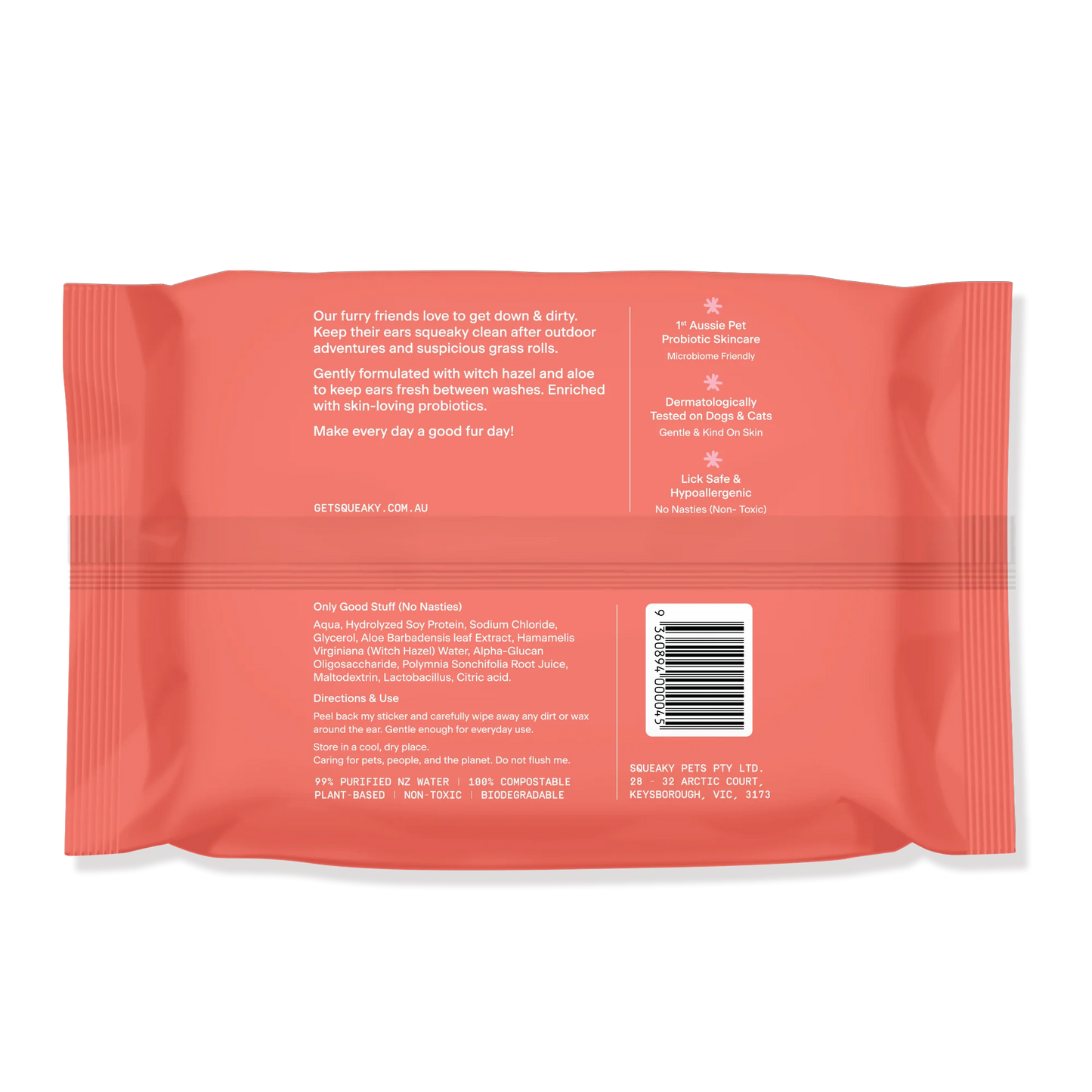 Squeaky – Probiotic Pet Ear Wipes