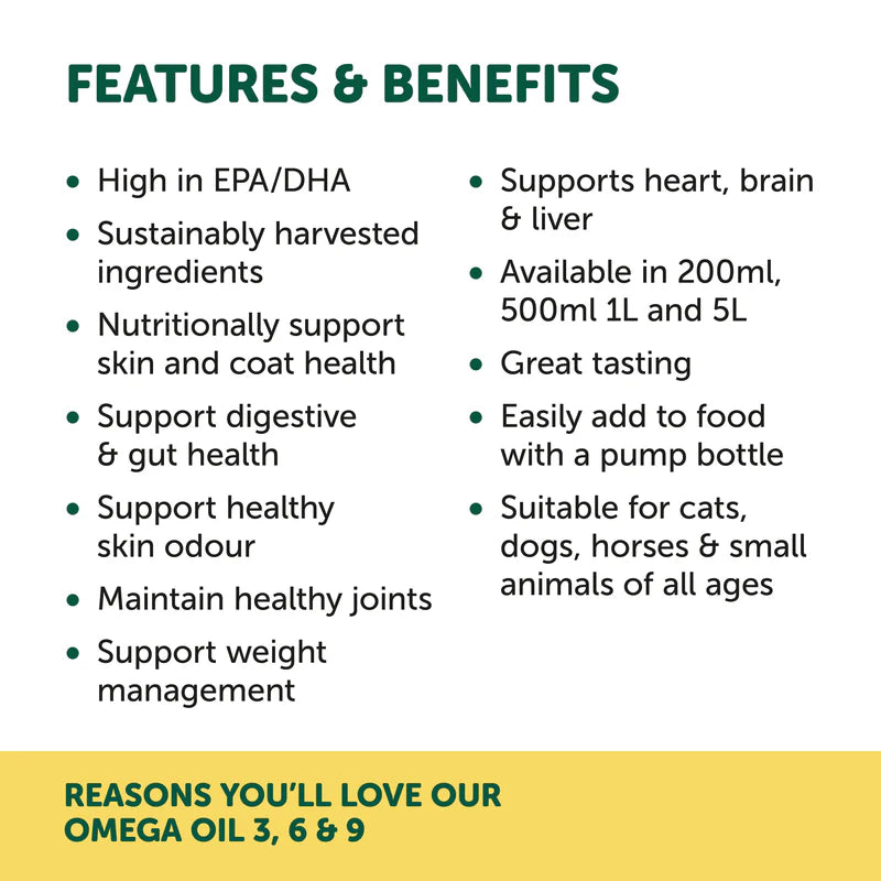 Natural Animal Solutions – Omega Oil 3, 6 & 9