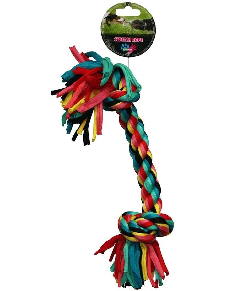 Paw Play – Stretch Rope – Bone