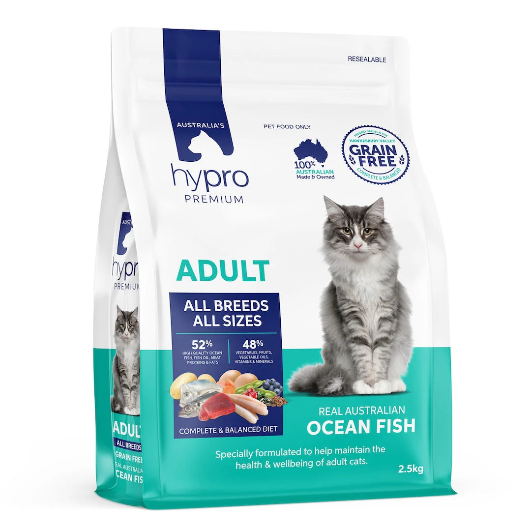 Hypro Premium – Adult Cat – GRAIN FREE – Ocean Fish - Barkn Bargains