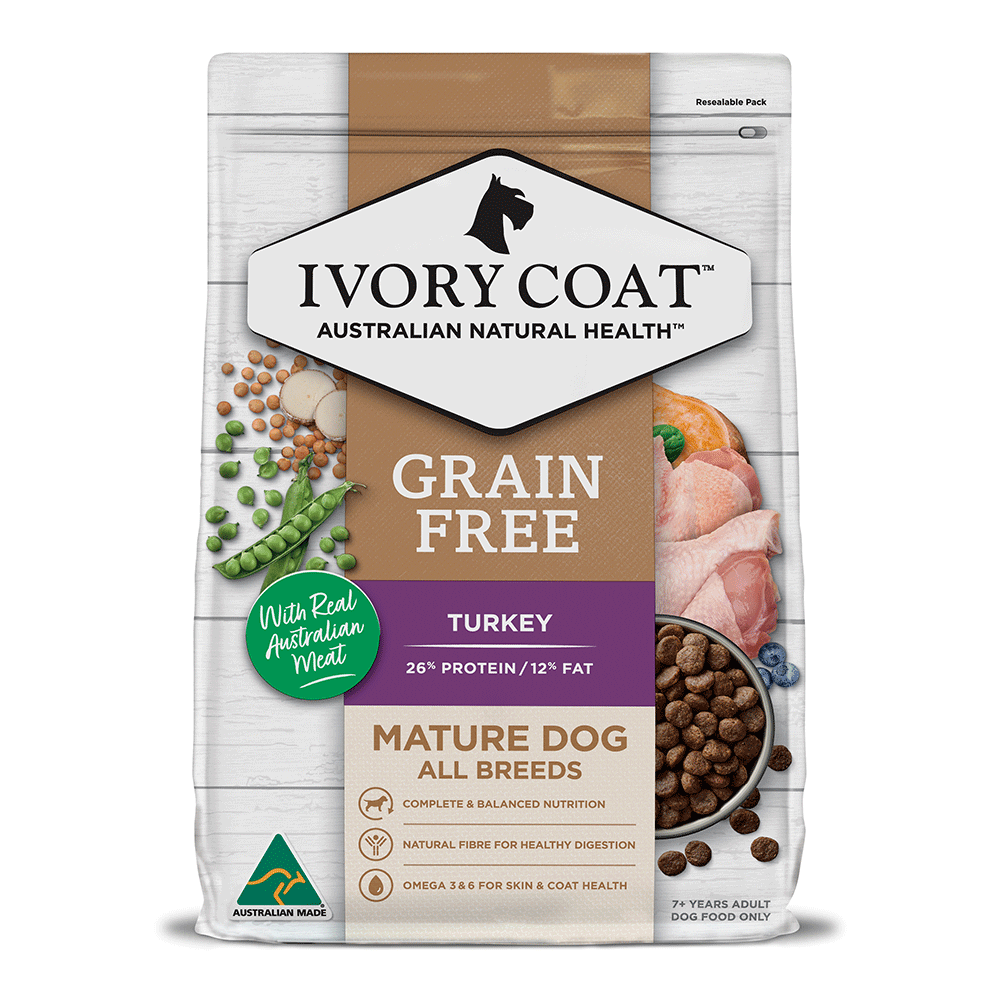 Ivory Coat – Mature Dog – GRAIN FREE – Turkey - Barkn Bargains