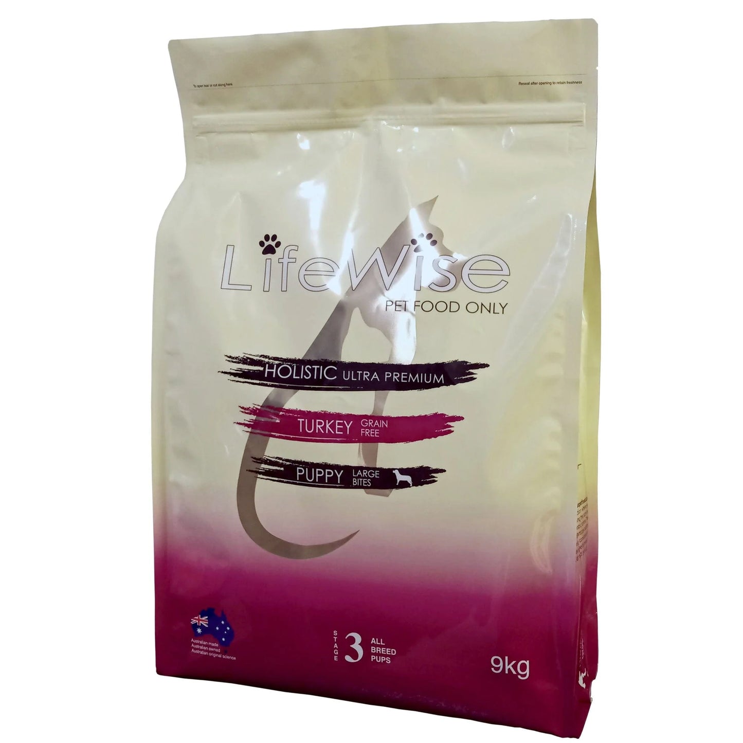 LifeWise – Puppy Stage 3 – GRAIN FREE – Turkey – Large Bites