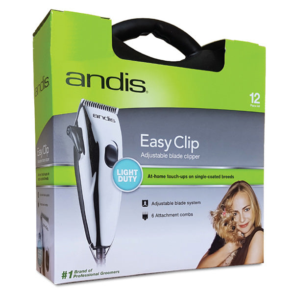 Andis – Clipper – EasyClip Light Duty – 12-Piece Kit – Chrome